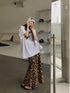 Latest Trendy Animal Print Satin A-Line Skirts
